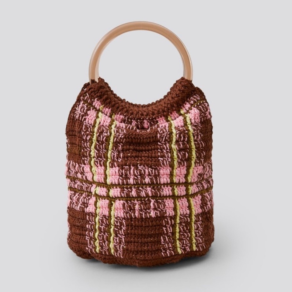 💖RACHEL COMEY💖praia crochet bag in pink multi💖